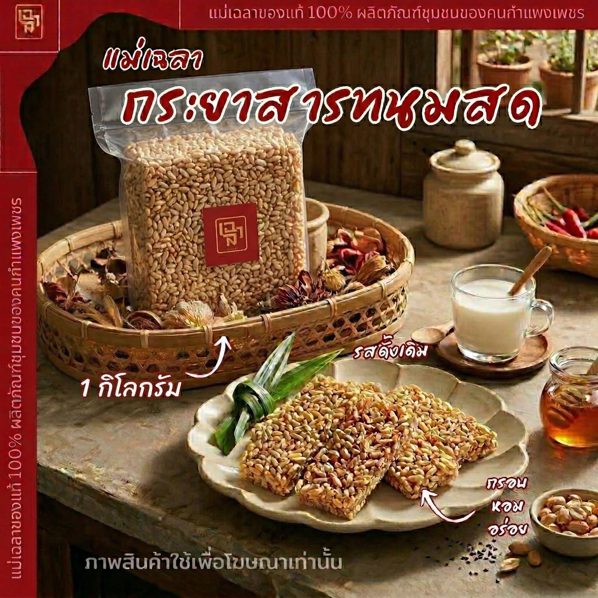 กระยาสารทนมสด 1 กิโล รสดั้งเดิม